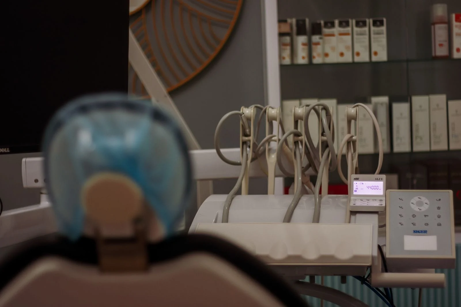 A close view of the dental treatment suite at OPTIONS